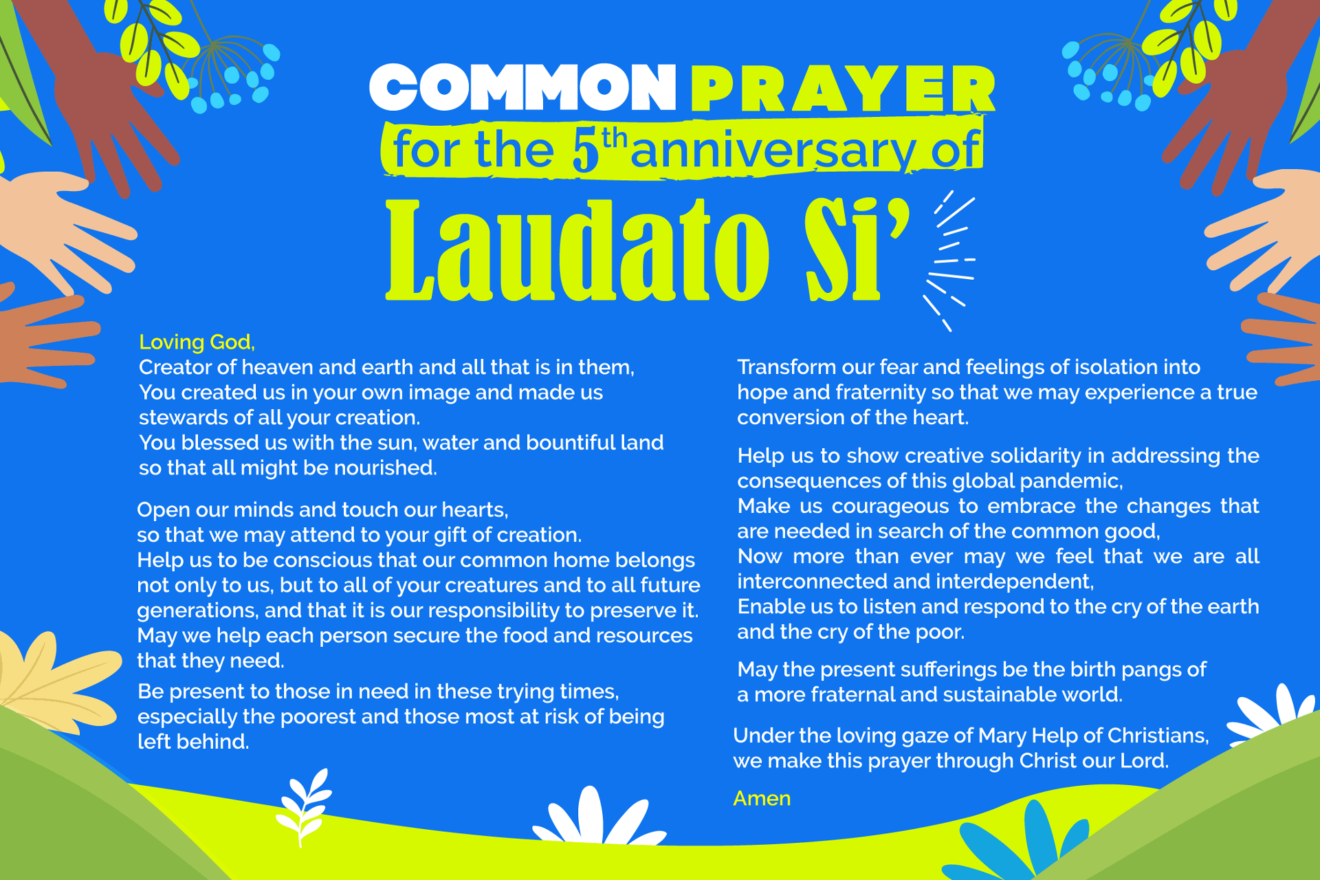 Common Prayer for the 5th Anniversary of Laudato Si'